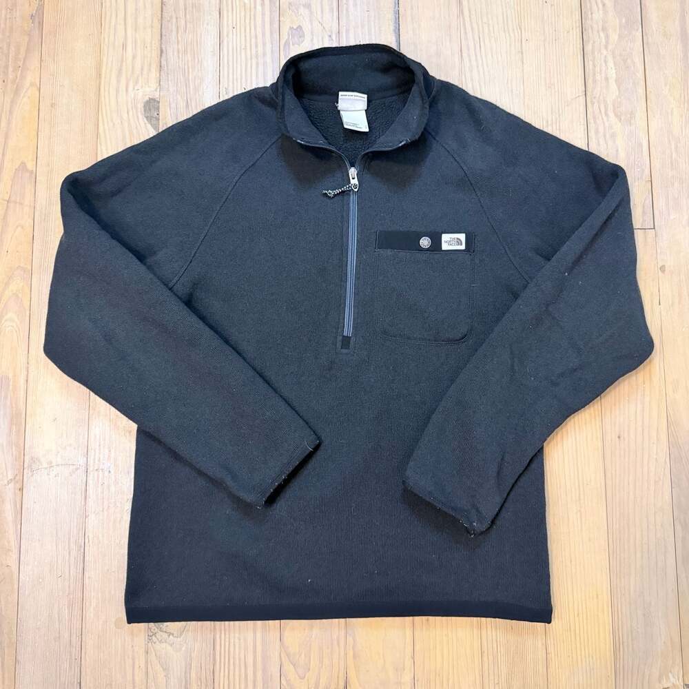 The North Face Gordon Lyons Quarter Zip Fleece Pullover Jacket Black Small